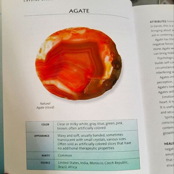 Natural Crystal Agate Silver Plated Basic Victorian Style Band Ring Size 7.5 - Picture 9 of 17